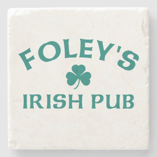 Posavasos De Piedra Pub Irlandés de Foley  (Anverso)