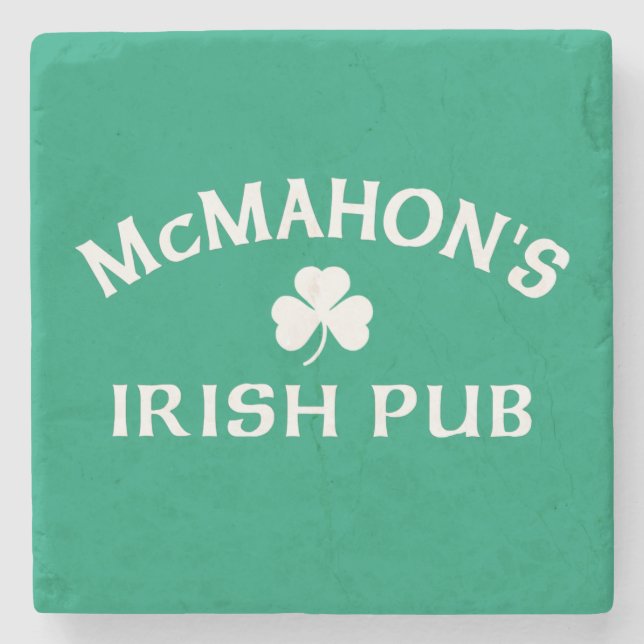 Posavasos De Piedra Pub Irlandés de McMahon  (Anverso)