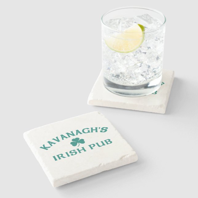 Posavasos De Piedra Pub Irlandés Kavanagh's (Lateral)