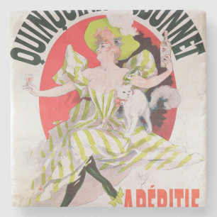 Posavasos De Piedra Publicidad de poster Quinquina Dubonnet