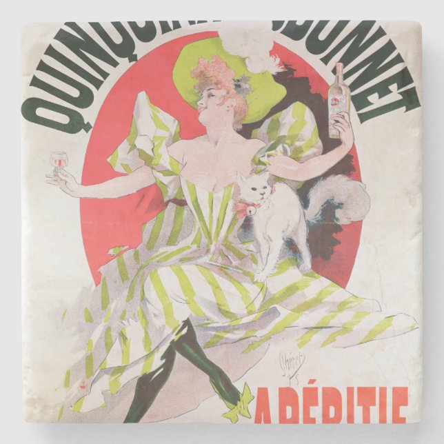 Posavasos De Piedra Publicidad de poster Quinquina Dubonnet (Anverso)