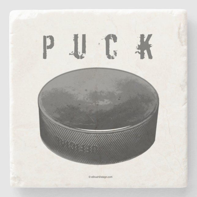 Posavasos De Piedra PUCK (Hockey) (Anverso)
