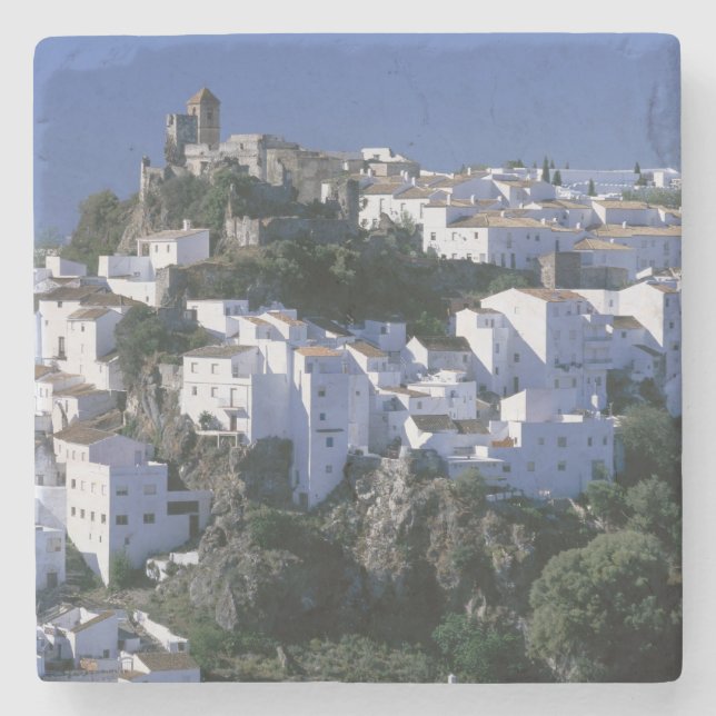 Posavasos De Piedra Pueblo Blanco de Casares, Andalucía, España (Anverso)