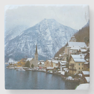 Posavasos De Piedra Pueblo Hallstatt en el lago - Salzburg Austria