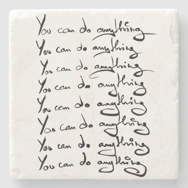 Posavasos De Piedra ¡PUEDES HACER CUALQUIER COSA! cita inspiradora (Anverso)