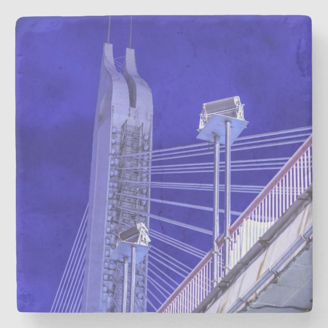 Posavasos De Piedra Puente Blue Jiefang (Anverso)