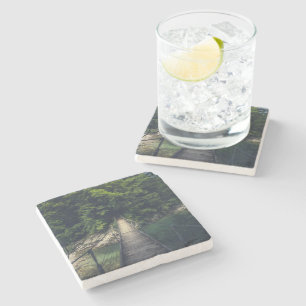 Posavasos De Piedra Puente colgante simple río Idrijca, Eslovenia