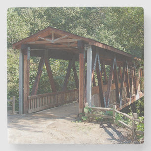 Posavasos De Piedra Puente cubierto Old Roswell Mill, Georgia Marble S
