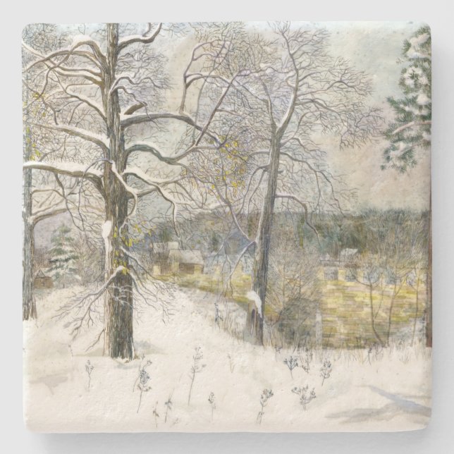 Posavasos De Piedra puente de invierno (Anverso)