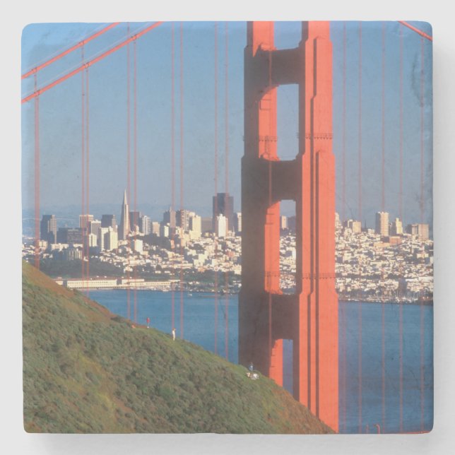 Posavasos De Piedra Puente Golden Gate (Anverso)