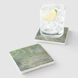 Posavasos De Piedra Puente Japonés Nenúfares Arte de Claude Monet