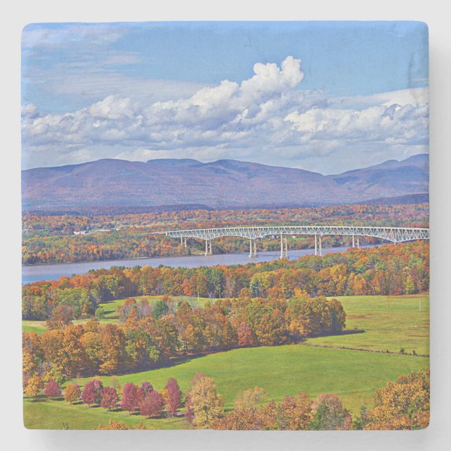 Posavasos De Piedra Puente Rhinecliff en otoño (Anverso)