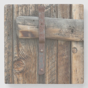 Posavasos De Piedra Puerta de madera primer plano, California