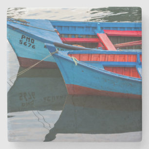 Posavasos De Piedra puerto de Angelmo, barcos de pesca.