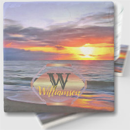 Posavasos De Piedra Puerto Sunset 1739