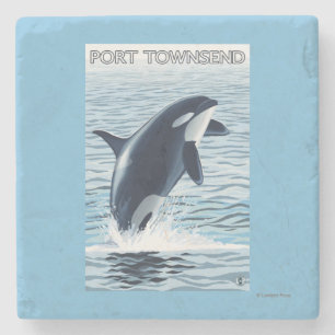 Posavasos De Piedra Puerto Townsend, salto de WashingtonOrca