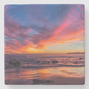 Posavasos De Piedra Puesta de sol sobre el Pacífico desde Coronado 2