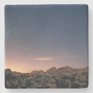 Posavasos De Piedra Puesta de sol sobre el parque nacional del árbol 