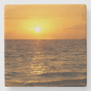 Posavasos De Piedra Puesta del sol del St. Pete