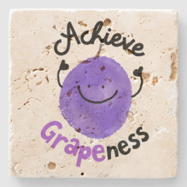 Posavasos De Piedra Pun de uva positiva - Lograr la Grapitud