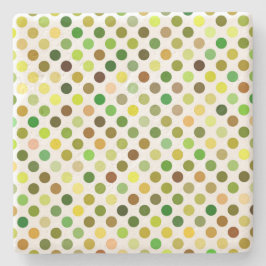 Posavasos De Piedra Puntos amarillo y verde