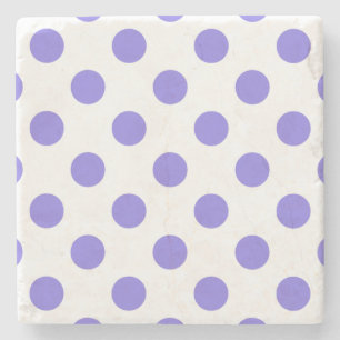Posavasos De Piedra Puntos de polka periwinkle