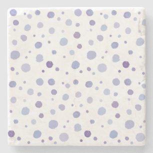 Posavasos De Piedra puntos de polka pintados a mano