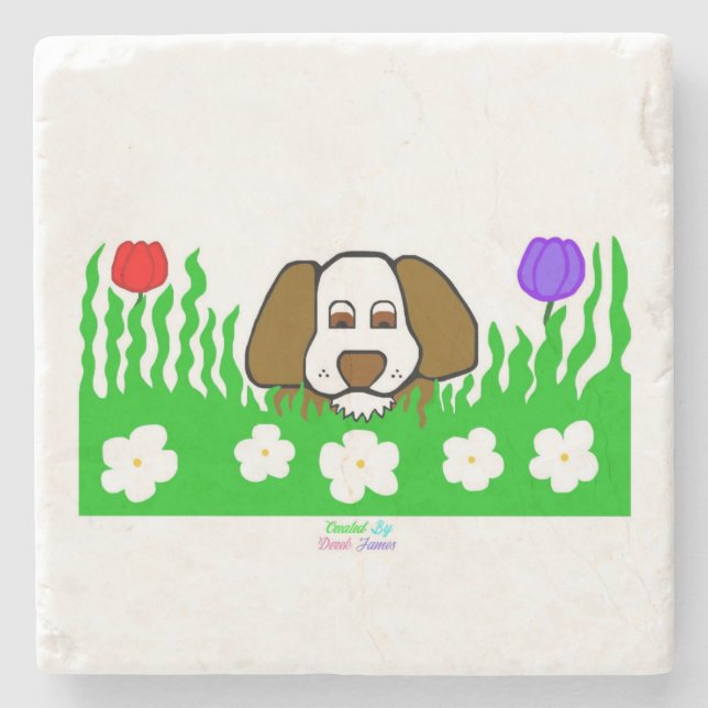 Posavasos De Piedra Pup N Play Stone Coaster (Anverso)