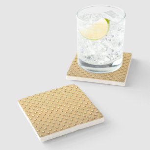 Posavasos De Piedra PURE GOLDEN PEARLS Pattern + tu texto / foto