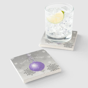 Posavasos De Piedra Púrpura Fancy Christmas Ornamet Stone Coaster