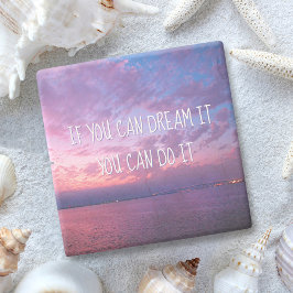 Posavasos De Piedra Púrpura Ocean Sunset Photo Dream It Do It Cita