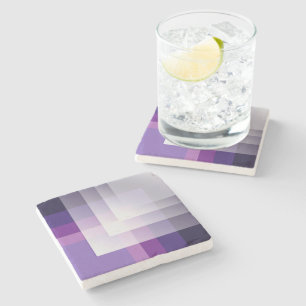 Posavasos De Piedra Púrpura y blanco