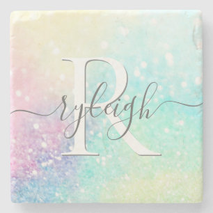 Posavasos De Piedra Purpurina holográfico irlandés Girly