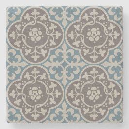 Posavasos De Piedra Quatrefolios florales medievales