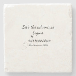 Posavasos De Piedra que comience la aventura para la despedida de solt