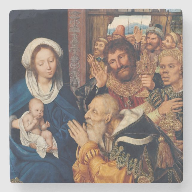 Posavasos De Piedra Quentin Matsys - La Adoración del Magi (Anverso)
