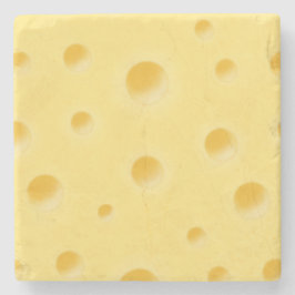 Posavasos De Piedra Queso Suizo Envejecido Personalizable Hermoso