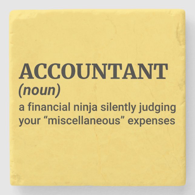 Posavasos De Piedra Quirky Finance Gift (Anverso)