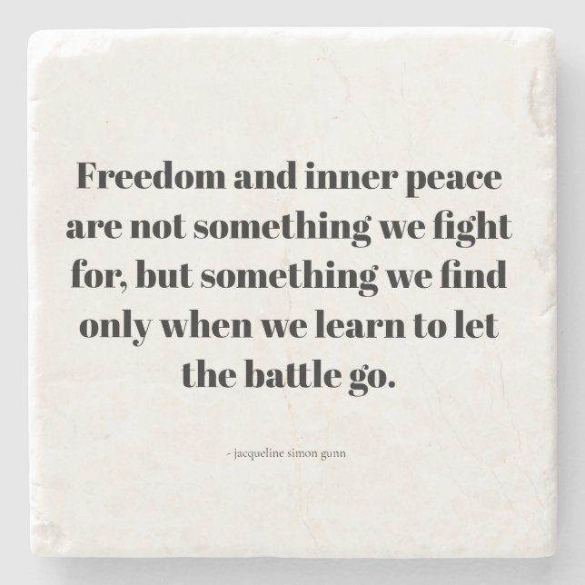 Posavasos De Piedra Quotes about inner peace (Anverso)