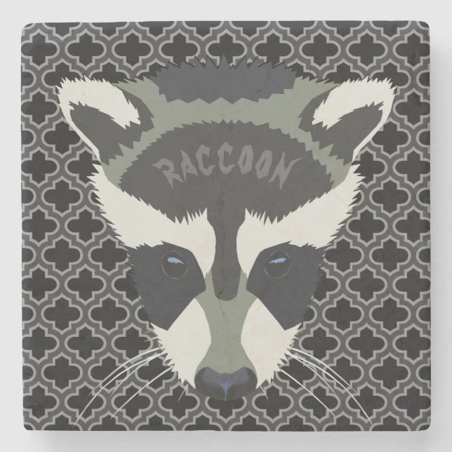 Posavasos De Piedra Raccoon (Anverso)