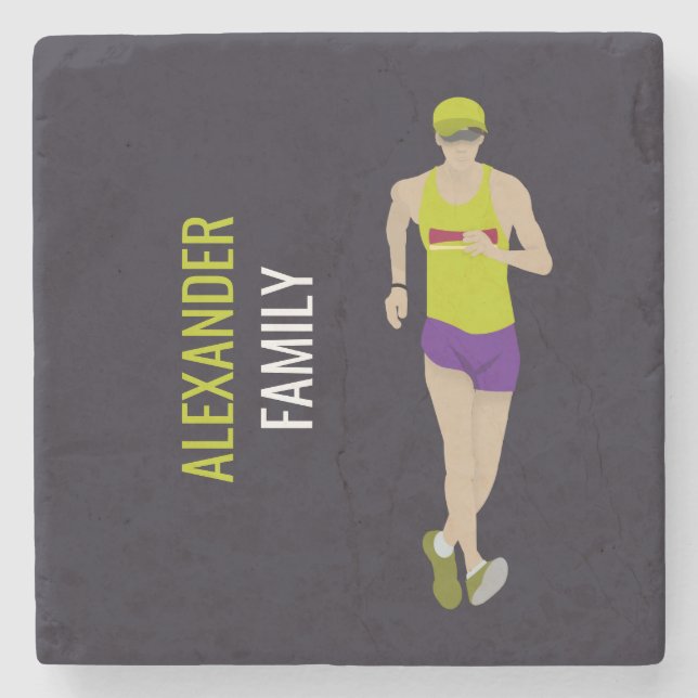 Posavasos De Piedra Race Walking (Anverso)
