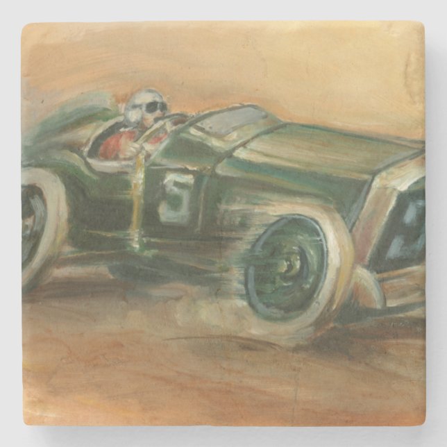 Posavasos De Piedra Racecar del Gran Premio de Francia por Ethan Harpe (Anverso)