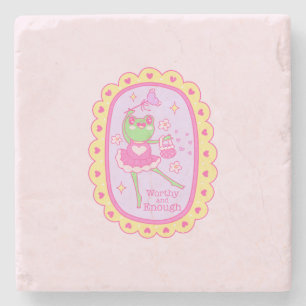 Posavasos De Piedra Rana dulce de gelatina - digna y suficiente