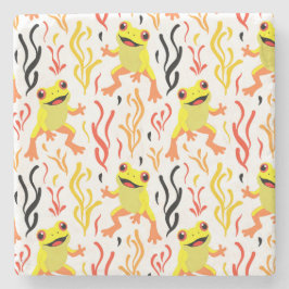 Posavasos De Piedra Ranas juguetonas