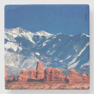 Posavasos De Piedra Rastro equilibrado de la roca