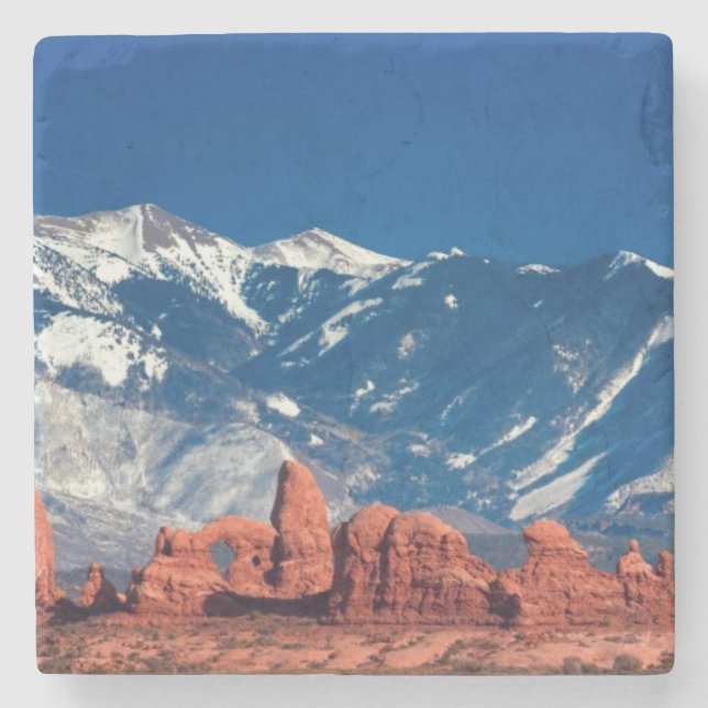 Posavasos De Piedra Rastro equilibrado de la roca (Anverso)