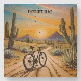 Posavasos De Piedra Rata del desierto, personalizable
