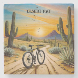 Posavasos De Piedra Rata del desierto, personalizable