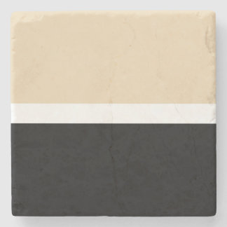 Posavasos De Piedra raya abstracta beige negro