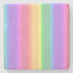 Posavasos De Piedra Rayas arcoiris pastorales